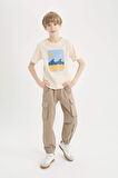 Erkek Çocuk Kargo Cepli Standart Paça Gabardin Jogger Pantolon