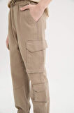 Erkek Çocuk Kargo Cepli Standart Paça Gabardin Jogger Pantolon