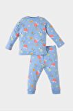 DeFacto Kız Bebek Pijama Takımı Çiçekli Uzun Kollu Penye Üst Beli Lastikli Uzun Alt E1537A525SPBE303