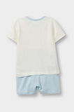 Erkek Bebek 4'lü Pijama Takımı Araç Baskılı Kısa Kollu Penye Üst Şort