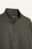 DeFactoFit Oversize Geniş Kalıp Dik Yaka Sporcu Sweatshirt D3796AX24WNKH398
