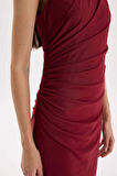 DeFacto Bodycon Vücudu Saran Yarım Balıkçı Yaka Basic Düz Tül Kolsuz Maxi Elbise C3519AX24AUBR248