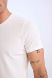 DeFacto %100 Pamuk Regular Fit V Yaka Pamuklu Basic Düz Kısa Kollu Tişört D7938AX25SPWT32