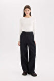 DeFacto Baggy Fit Yüksek Bel Uzun Jean Pantolon E2966AX25SPNM34
