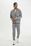 DeFactoFit Slim Fit Sporcu Jogger Eşofman Altı Dar Kesim Skuba Dalgıç Kumaş Standart Paça Beli Bağcıklı Lastikli Paça Z9112AZ24AUGR519
