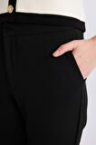 DeFacto Klasik Chino Kumaş Pantolon Normal Bel Basic Düz Cepli Bilek Boy C1429AX25SPBK81