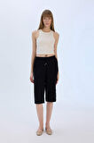 Yüksek Bel Crop Fit Belmando Kapri