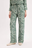 DeFacto Wide Leg Rahat Pantolon Geniş Bol Paça Desenli Yüksek Bel C4042AX25SPGN158