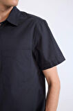 DeFacto Regular Fit Yazlık Polo Yaka Keten Görünümlü Kısa Kollu Gömlek D7551AX25SPAR190