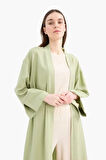 Relax Fit Basic Düz Midi Kimono