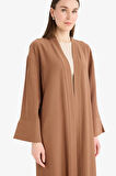 Relax Fit Basic Düz Midi Kimono