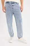 DeFacto %100 Pamuk Relaxed Slouchy Fit Rahat Kesim Geniş Paça Jean Yıkamalı Pantolon E4733AX25SPNM39
