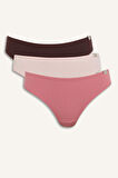 DeFacto Ribana 3'lü Askılı Slip Külot-Fall in Love E4896AX25SPBR96