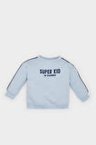 Erkek Bebek Bisiklet Yaka Baskılı Sweatshirt