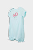 DeFacto Kız Bebek Yenidoğan Çiçekli Penye 2'li Kısa Kollu Tulum E4026A525HSWT47