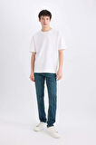 DeFacto Pedro Slim Fit Dar Kalıp Normal Bel Dar Paça Jean Pantolon B0398AX25SPNM41