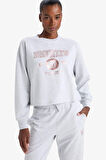 DeFactoFit NBA Brooklyn Nets Bisiklet Yaka Sporcu Sweatshirt