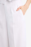 Wide Leg Cepli Yüksek Bel Geniş Paça Keten Karışımlı Pantolon