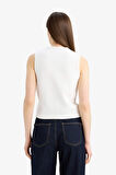 Fitted V Yaka Basic Düz Düğmeli Yelek