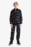 Erkek Çocuk Jogger Fit Kamuflaj Desenli Gabardin Pantolon