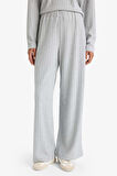 Wide Leg Fitilli Kaşkorse Beli Lastikli Pantolon 