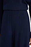 Wide Leg Fitilli Kaşkorse Beli Lastikli Pantolon 