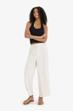 DeFacto Culotte Yüksek Bel Geniş Paça Pensli Keten Karışımlı Pantolon F1855AX25SPBG702