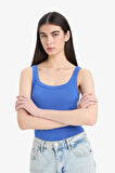 DeFacto Slim Fit Dar Kesim Yuvarlak Yaka Fitilli Kaşkorse Atlet F1743AX25SMBE46