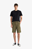 DeFacto %100 Pamuk Regular Kargo Cepli Bermuda Şort E1708AX25SMKH447
