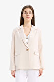 DeFacto Oversize Geniş Kalıp Keten Karışımlı Blazer Ceket Z2536AZ25SPBG737