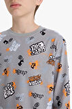 Erkek Çocuk Pijama Takımı Desenli Uzun Kollu Üst Uzun Alt