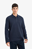Regular Fit Polo Yaka Sweatshirt