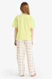 Kız Çocuk Regular Fit Nakışlı 2'li Pijama Takımı