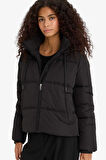 Regular Fit Kapüşonlu Mont