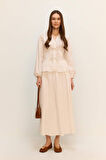 A Kesim Poplin Maxi Etek