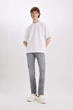 DeFacto Pedro Slim Fit Dar Kalıp Normal Bel Dar Paça Jean Pantolon D9782AX25SPNM18