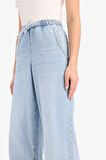 Pull On Wide Leg Yüksek Bel Geniş Paça Uzun Yumuşak Jean Pantolon
