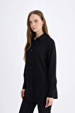 Regular Fit Basic Düz Uzun Kollu Gömlek Tunik	