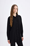 Regular Fit Basic Düz Uzun Kollu Gömlek Tunik	
