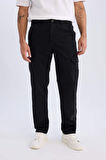Relax Fit Geniş Paça Kargo Cepli Jean Pantolon