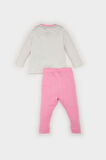 Kız Bebek Pijama Takımı Baskılı Uzun Kollu Penye Üst Beli Lastikli Uzun Alt