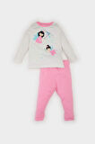 DeFacto Kız Bebek Pijama Takımı Baskılı Uzun Kollu Penye Üst Beli Lastikli Uzun Alt E1536A525SPPN164