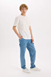 DeFacto %100 Pamuk Relax Fit Rahat Kalıp Geniş Paça Jean Pantolon E3334AX25SPNM28