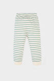 Erkek Bebek Pijama Takımı Baskılı Kısa Kollu Penye Üst Çizgili Uzun Alt