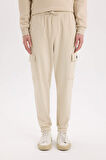 DeFacto Regular Fit Jogger Eşofman Altı Basic Düz Kargo Cepli Lastikli Paça D5252AX25SPBG155