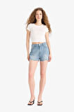 DeFacto Yüksek Bel Yırtık Detaylı Jean Şort E0499AX25SMNM55