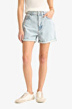 DeFacto Mom Fit Yüksek Bel Jean Şort E0927AX25SMNM39