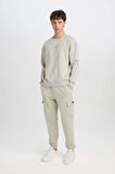 DeFacto Regular Fit Jogger Eşofman Altı Basic Düz Kargo Cepli Lastikli Paça D5252AX25SPKH494