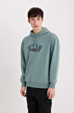 DeFacto Boxy Fit Kapüşonlu Baskılı Sweatshirt E3207AX24WNGN1175