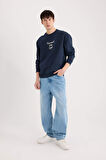 DeFacto Van Gogh Boxy Fit Bisiklet Yaka Sırt Baskılı Sweatshirt E3203AX24WNNV71